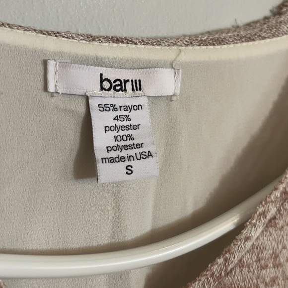 Bar III v neck long sleeve layered shirt sweater New small - Picture 6 of 6